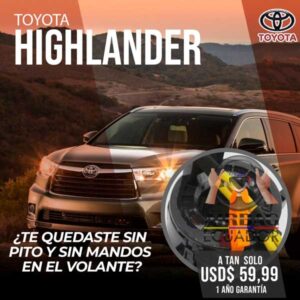 toyota highlander cinta para pito