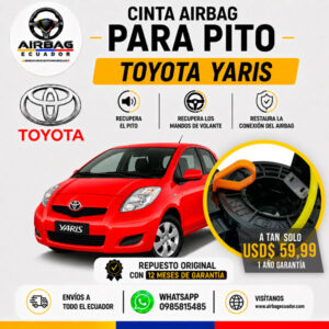 Cinta airbag para pito volante Toyota Yaris