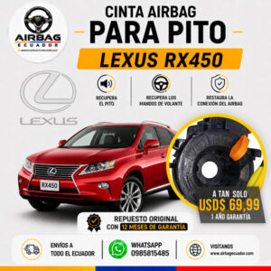 Cinta airbag para pito volante Lexus RX450